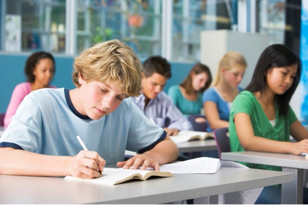 Students Taking A Test